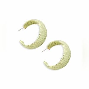 Bohemian Western Raffia Wrapped Hoop Earrings